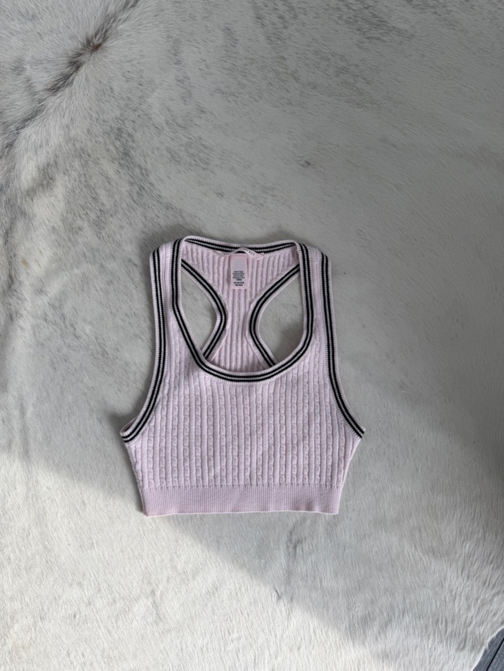 Varsity style vest crop top